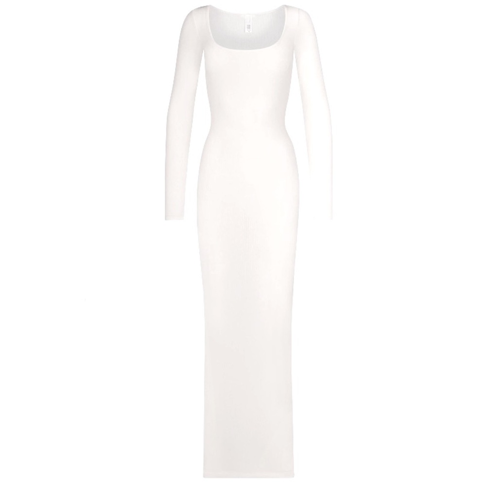 New (NWOT) SKIMS Soft Lounge Long Sleeve Maxi Dress in Marble Size Medium